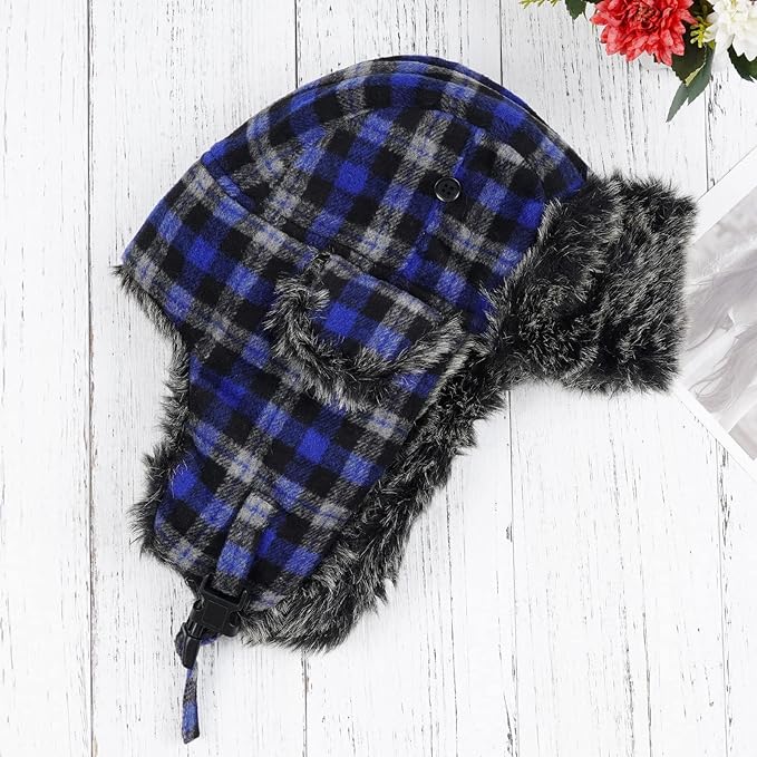 ONWAY Trapper Hat Winter Hats for Women Men with Faux Fur Ear Flaps