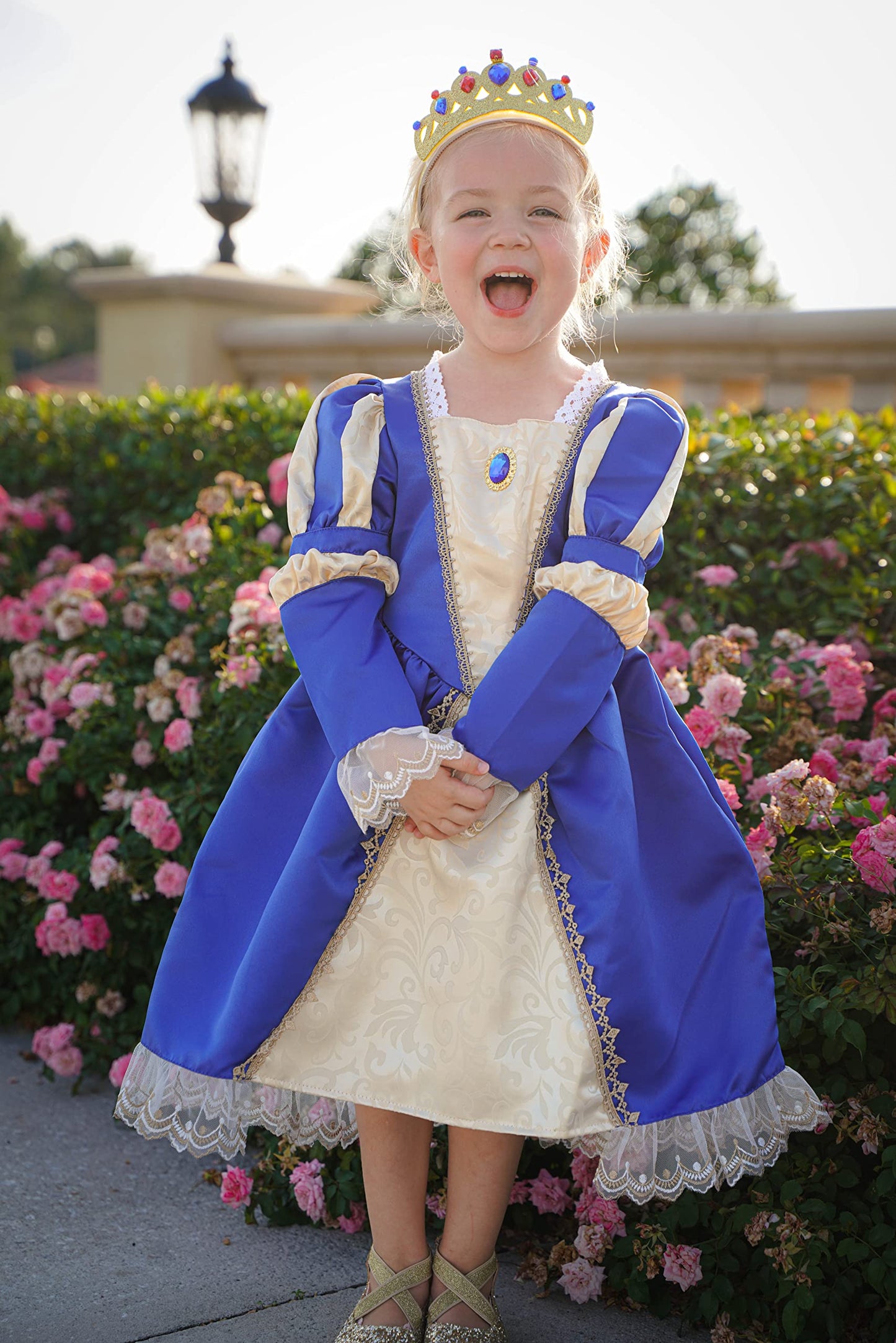 ReliBeauty Medieval Costume Girls Renaissance Princess Queen Costume for Girls Dress up 100