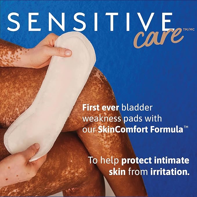 Tena Sensitive Moderate Bladder Control Pads, Incontinence, Moderate Absorbency, 20 Count, 1 Pack