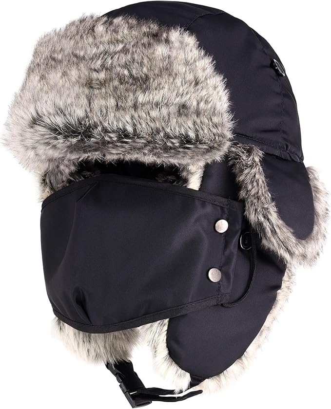 CHOK.LIDS Waterproof Winter Trappers Unisex Premium Strength Ushanka Ear Flap Chin Strap Cold Weather Outdoor