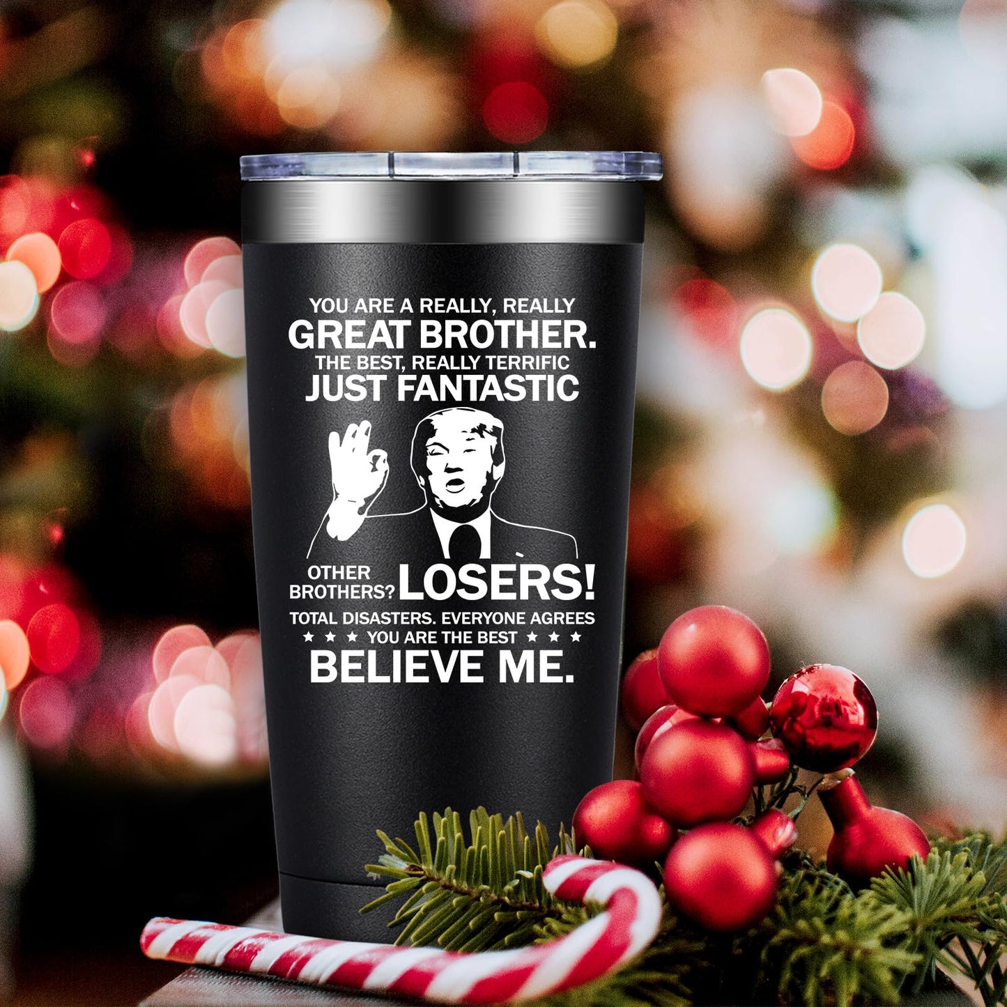 DOEARTE Gifts for Brother - Brother Gifts from Sister - Christmas Gift for Brothers Adult - Fathers Day, Birthday Gifts for Brothers - 20oz Tumbler