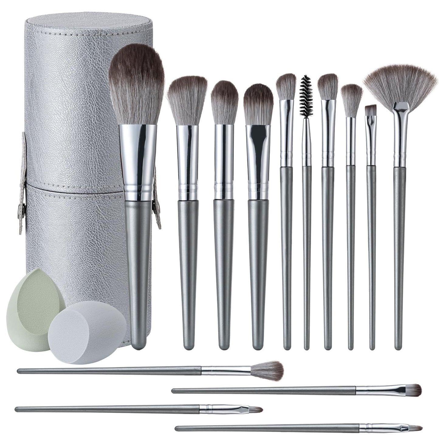 Amrules Makeup Brushes, 14 Pcs Professional Makeup Brush Set, Eye and Face Foundation Brush Set, Eyeshadow Brushes, Cosmetic Bru