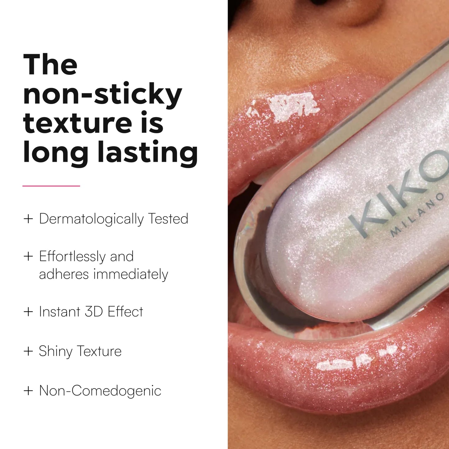 Kiko MILANO 3D Hydra Lipgloss - Pearly Shell, Softening 1 Count Lip Gloss, Model KM000000188031B