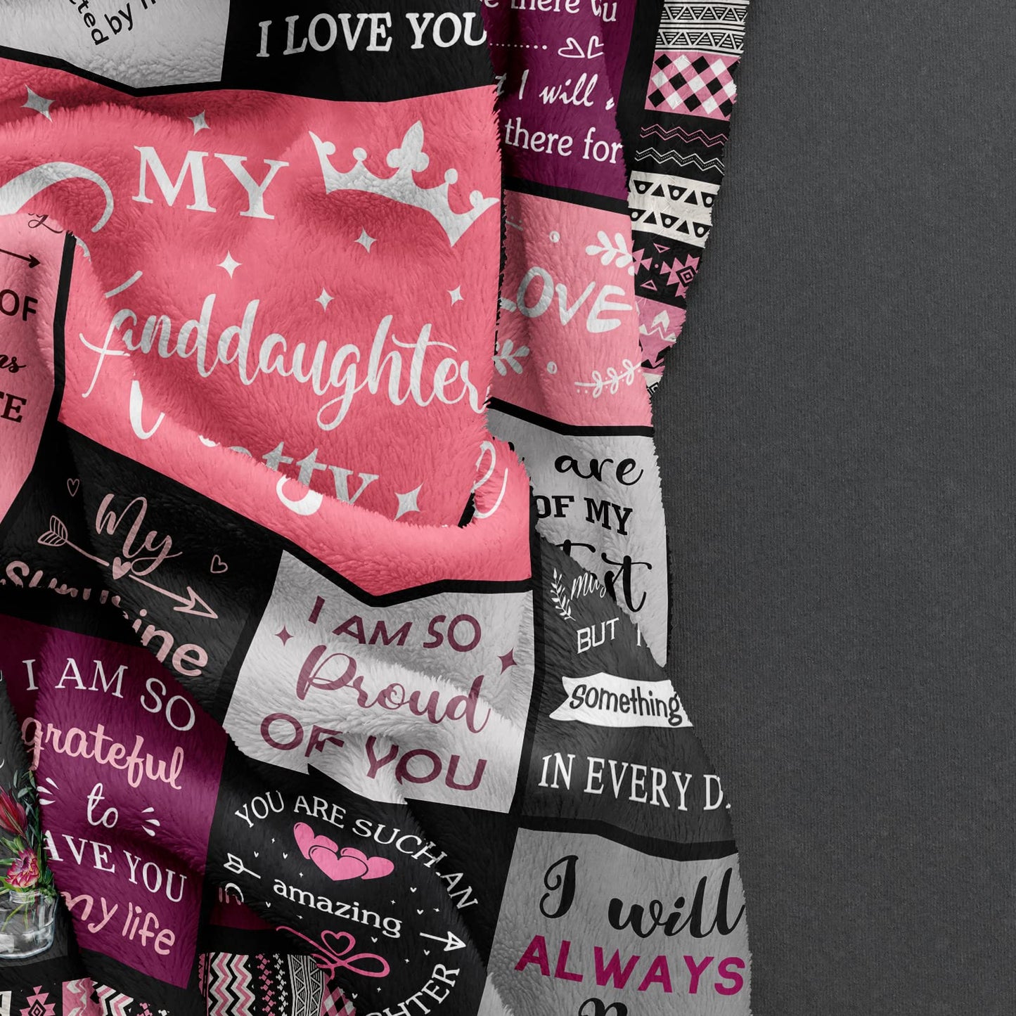 Ruvinzo Granddaughter Gifts from Grandma, Gift for Granddaughters, Granddaughter Present, Grand-Daughter Birthday Gifts Ideas, Grand-Daughter Blanket 60” x 50”