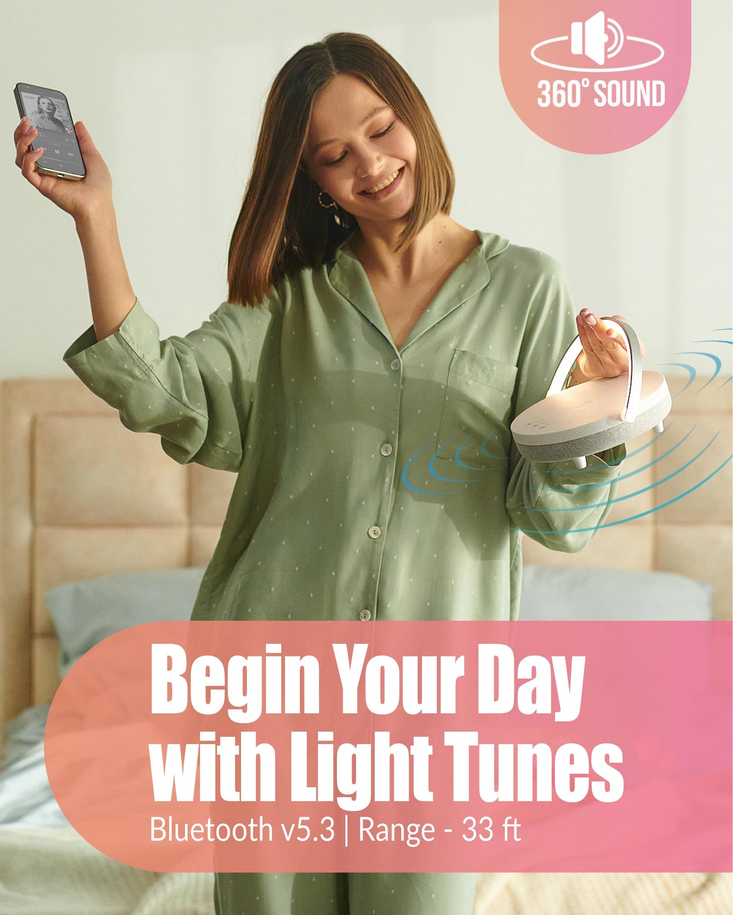 BELMAK Bedside Lamp with Wireless Charger, 6 in 1 Touch Bedside Lamp, Portable Bluetooth Speaker, Birthday Gifts for Women, Gift for Her, Mom, Dad, Mens Gifts for Birthday Unique