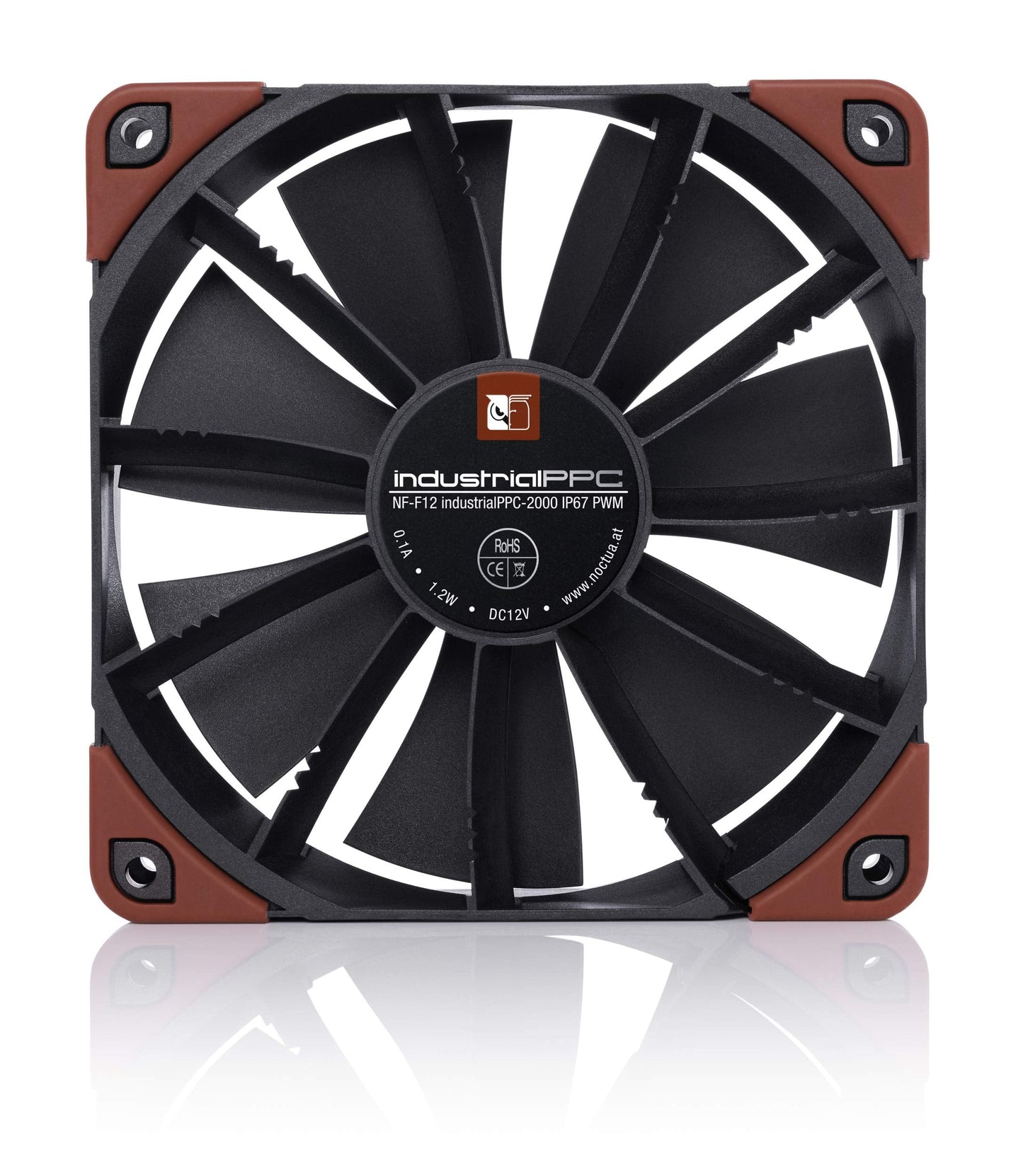 Noctua Fba_Nf-F12 Ppc 2000 Ip67 Industrialppc-2000 Ip67 Pwm Fan (120X120X25Mm 4-Pin Pwm, 2000Rpm Max., Ip67)