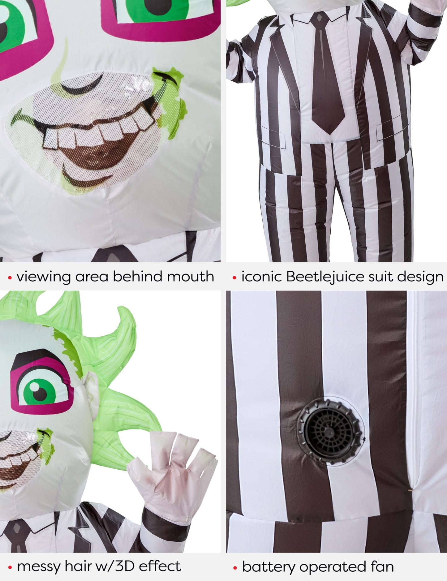 Rubies Beetlejuice: Beetlejuice Costume for Adults, Unisex One Size