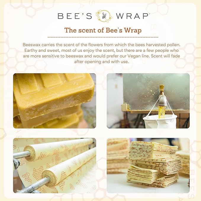 Bee's Wrap Beeswax Wraps for Food - Bread Wrap - Made in USA Reusable Bread Storage Bags - Organic & Eco-Friendly Alternative to Aluminum Foil, Sourdough Bags & Plastic Wrap, Mushroom Magic