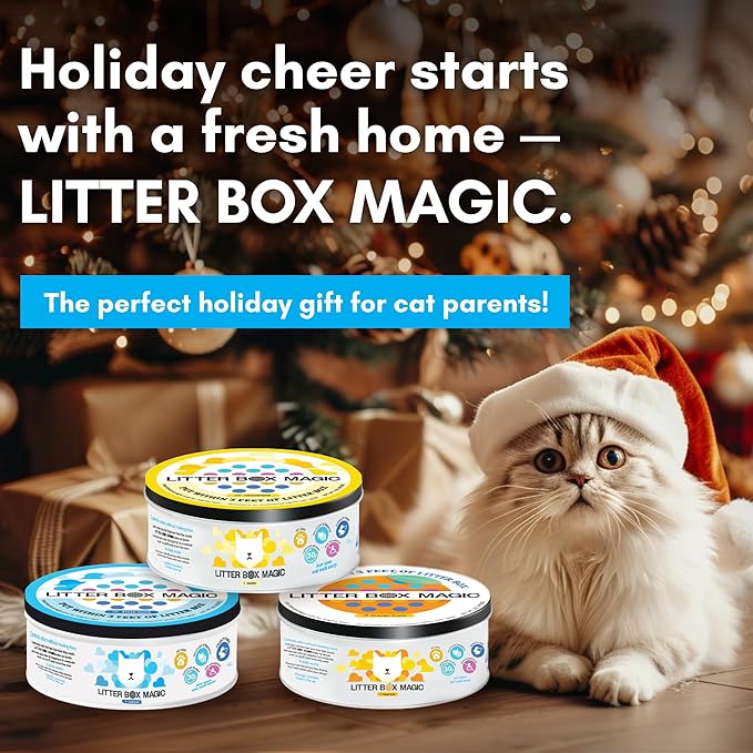 Cat Litter Deodorizer Jar (Fresh Scent, 16 Oz, Pack of 2) - Cat Litter Odor Absorber Gel In A Jar - Litter Box Pet Air Freshener - Litter Odor Eliminator to Freshen Air
