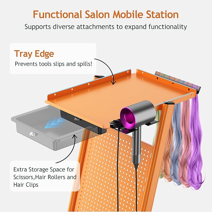 Salon Trolley Salon Cart on Wheels Rolling Salon Tray