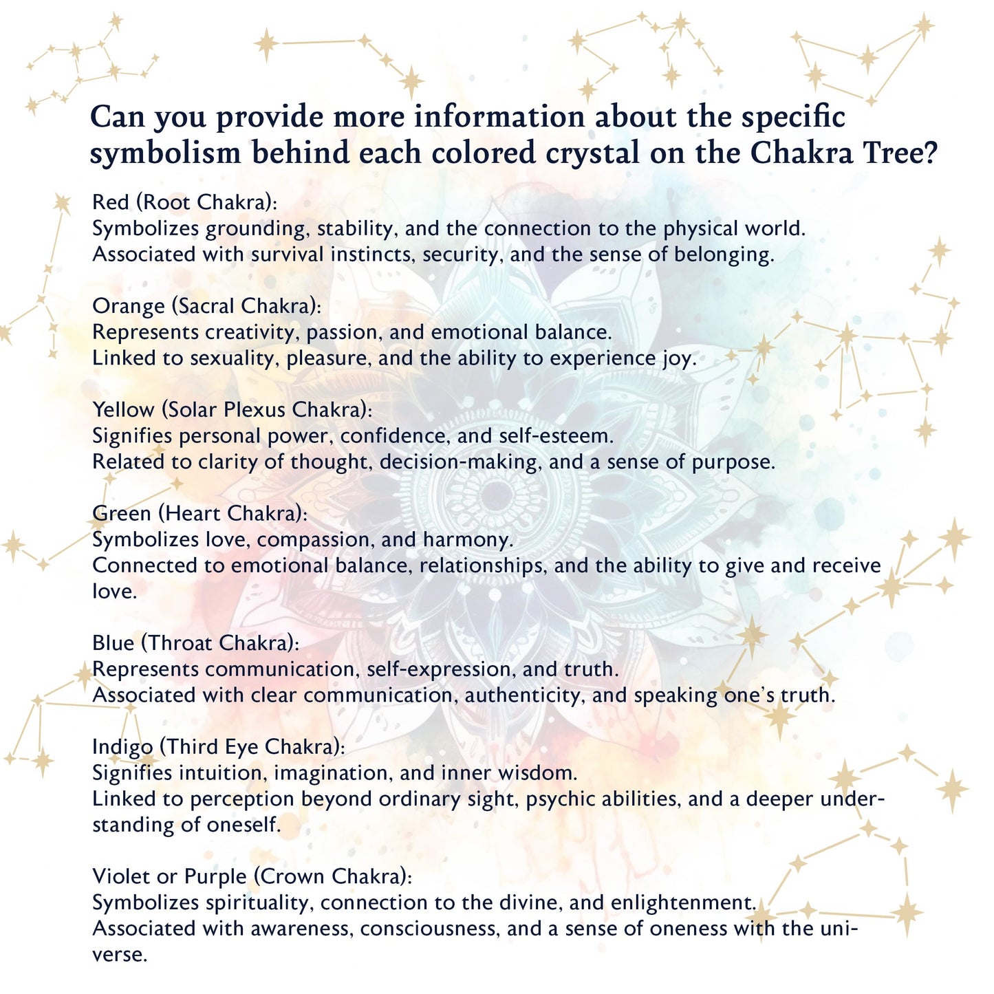 YATSKIA Chakra Crystal Tree - Handmade Healing Crystal Trees with 7 Chakra Stones - Decorative Tree of Life for Meditation, Feng Shui, and Home Decor - Unique Birthday Gifts for Women