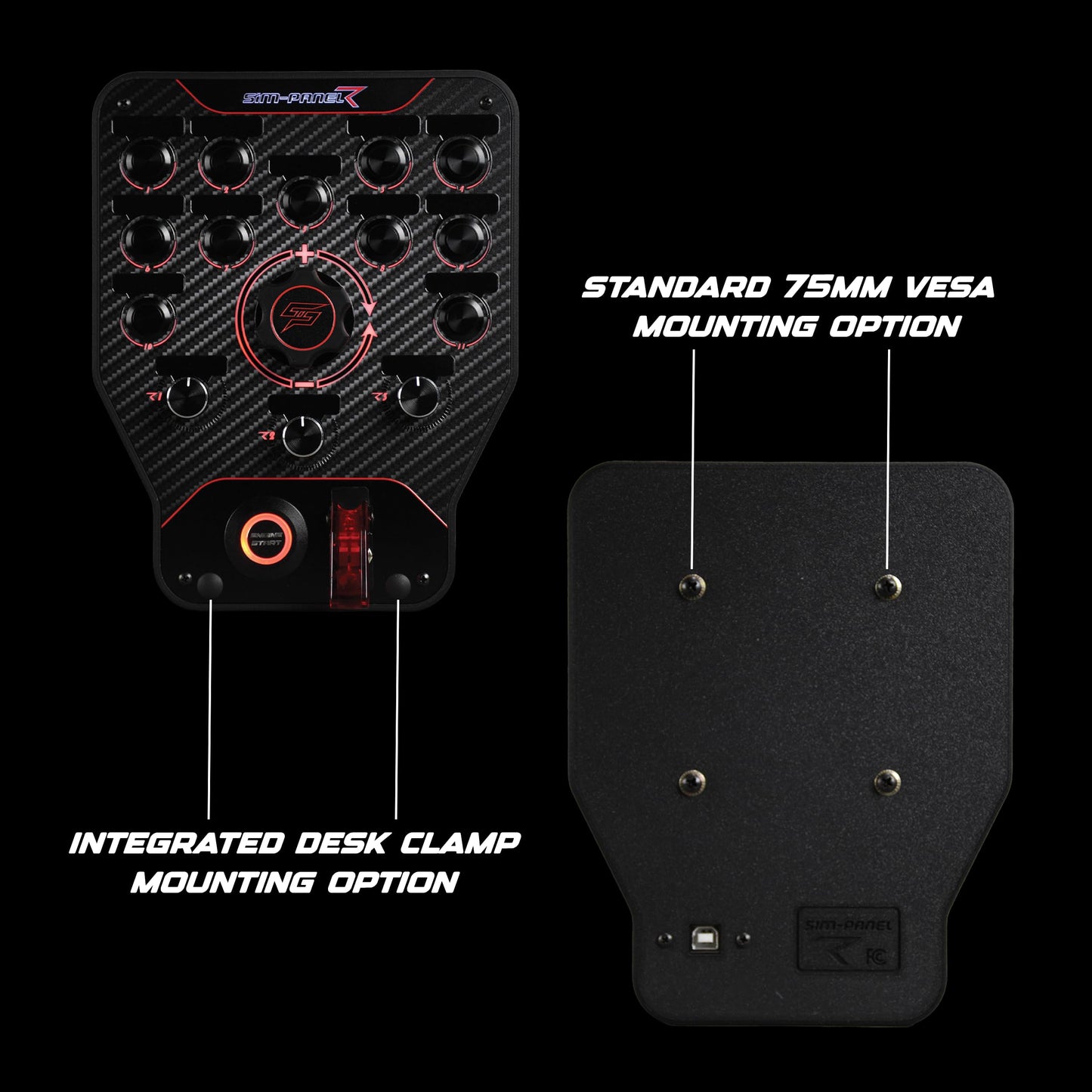 SIM-PANEL PC Sim Racing Gen 2 Button Box (Verticle Layout)