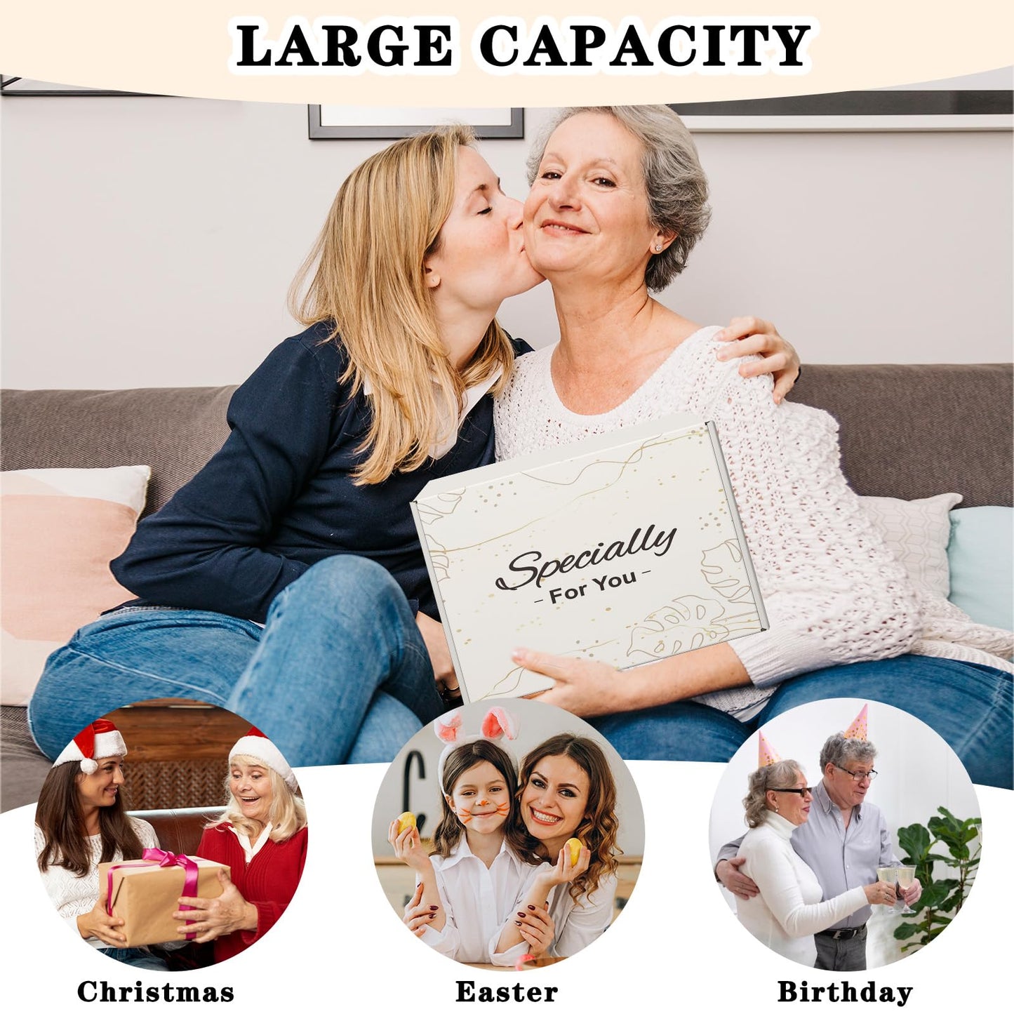 Nigifter Gifts for Mom, 6 PCS Mom Birthday Gifts from Son Daughter, Reusable Grocery Tote Bags Set for Birthday Christmas Mothers Day New Mum