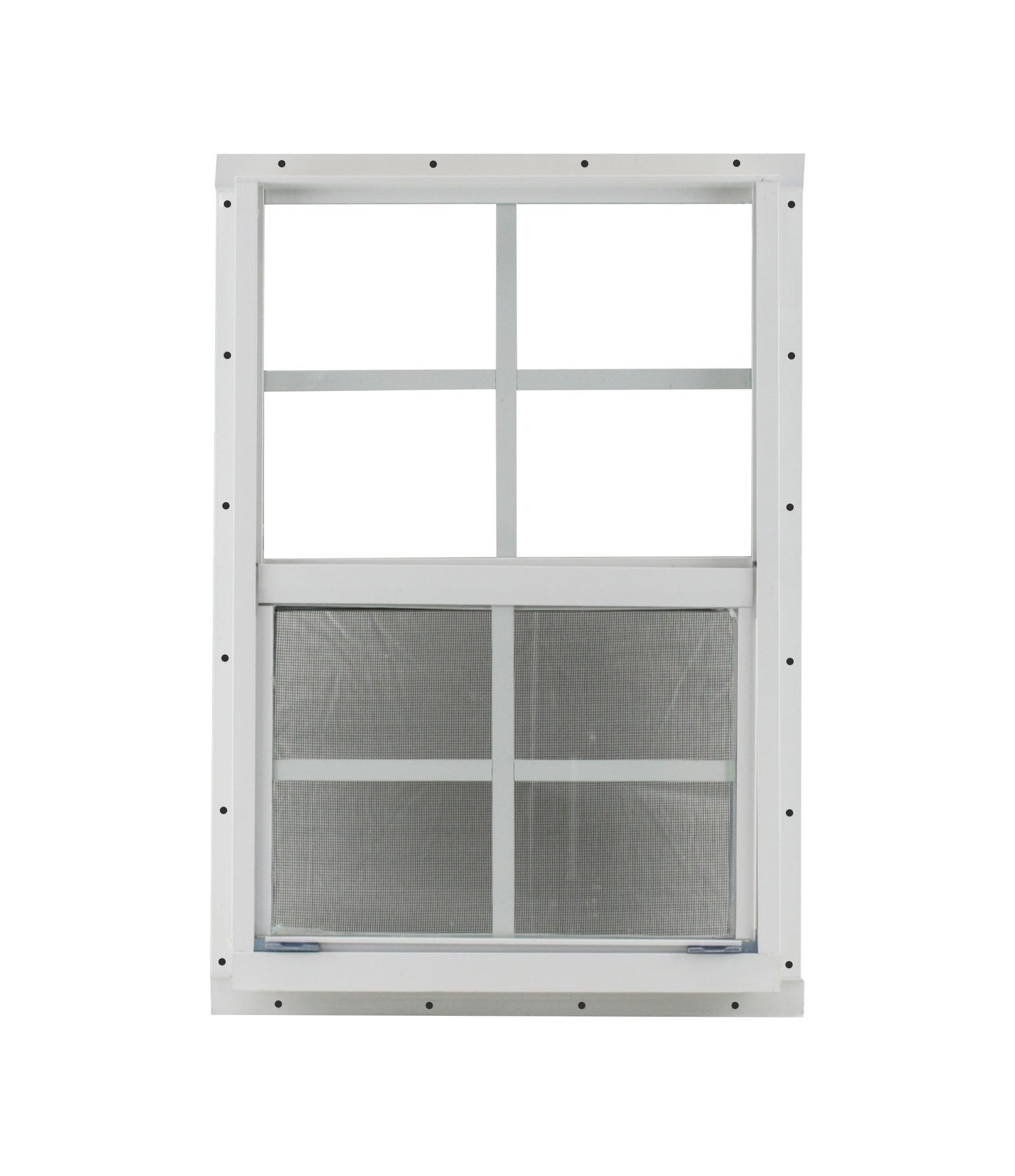 Shed Windows and More 18" X 27" White Flush Mount, Tempered Glass, Playhouses, Treehouses