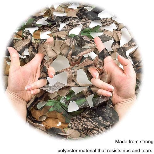 FullLit Camo Netting, Camouflage Netting, 20ft×20ft Hunting Blind Camo Net, Army Party Decorations, Sunshade Fence Nets, Camo Mesh, Great for Camping, Shooting, Car Cover, Outdoor