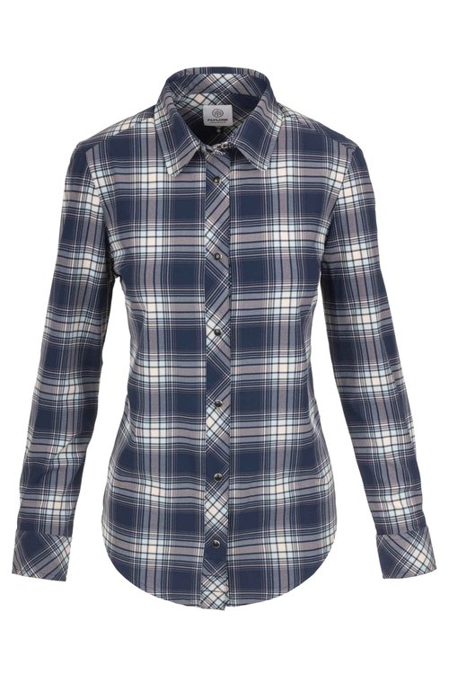 Flylow Women's Dolly Shirt - Button-Up, Long-Sleeve UPF Shirt for Hiking, Backpacking, & Casual Wear - Night - Small