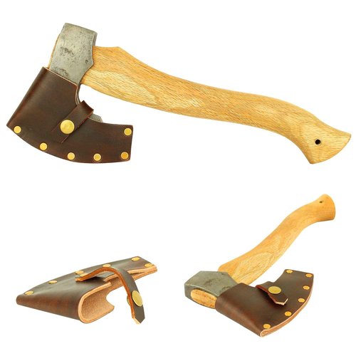 Mastiff Gears® Master Hand-Forged Hatchet, Wooden Handle Camping Axe, Wood Splitting Axe for Camping, bushcraft, Hunting, Survival Enthusiast (Elven Axe)