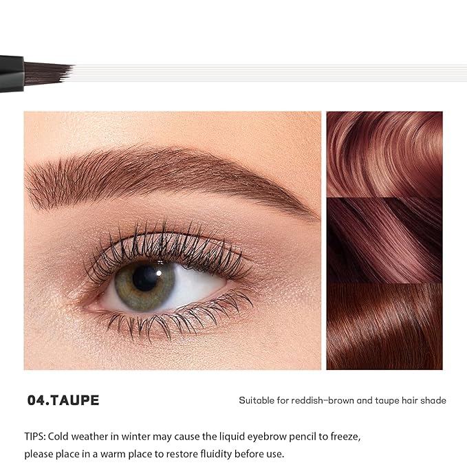 Microblading Eyebrow Pencil, Liquid Magical Multi-Tip Eyebrow Pencils for Women, Waterproof Eyebrow Pen for Natural Brow, Long Lasting Eyebrow Dye with Hair Like Strokes Brows Makeup Pen