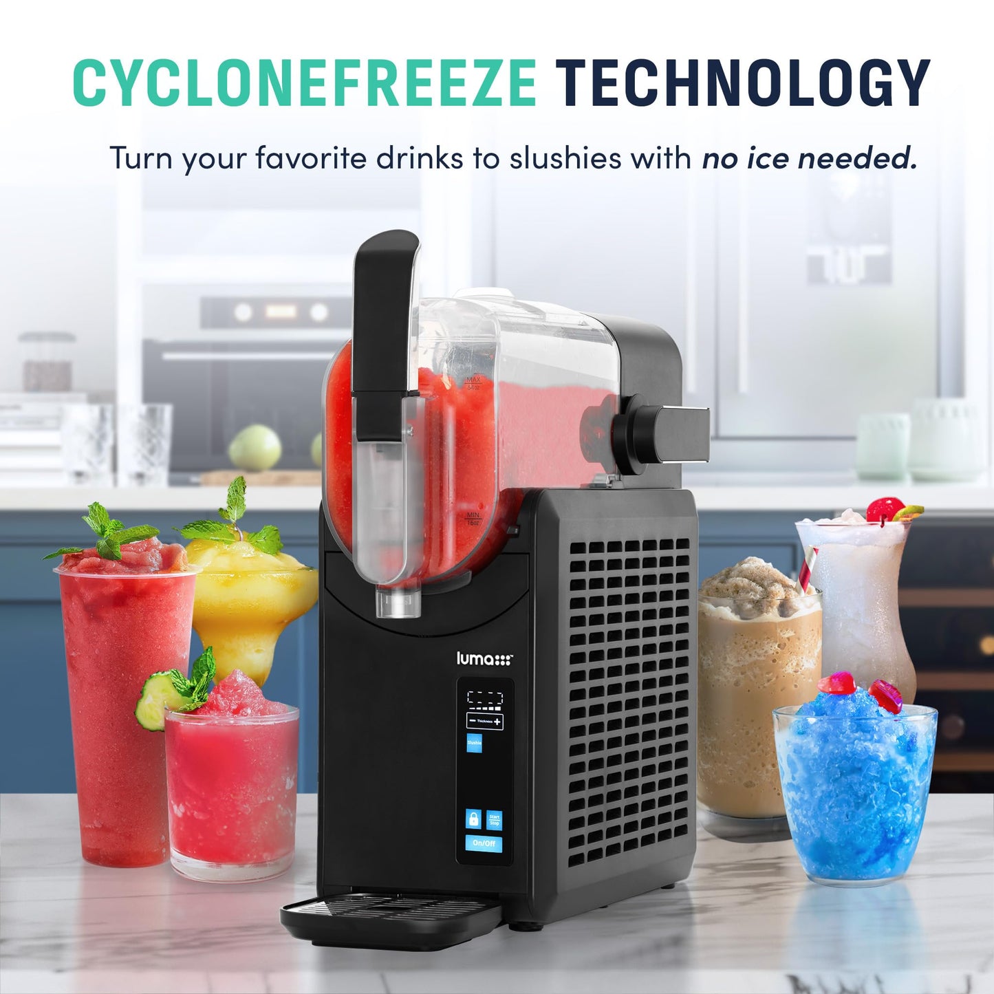 Luma® by Newair Slushie Machine for Home | 88 Oz Frozen Drink Maker No Ice Needed | Dishwasher Safe Slushie Maker for Margaritas, Slushies & Frappés