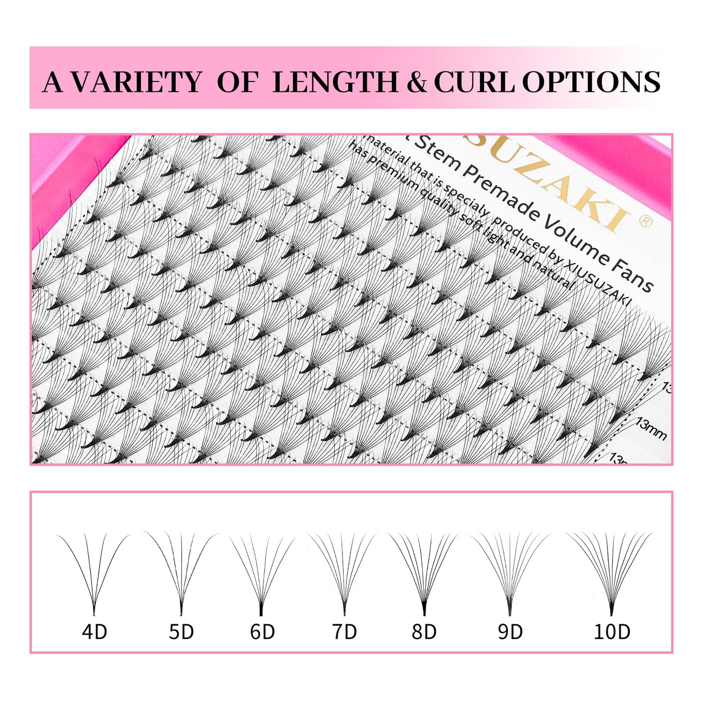 Premade Fans Eyelash Extensions 16D Volume Lash Extensions 0.07 Thickness Eyelash Extension D Curl Premade Lash Fans Mix 9-16mm Fluffy Soft Handmade Lash Fan(16D-0.07-D,9-16mm)