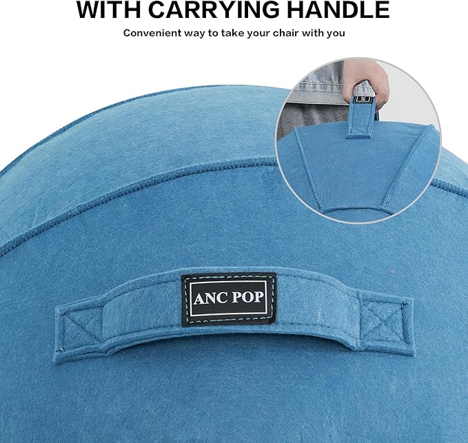 ANC POP Yoga Ball Exercise Ball, Anti Slip Stability Ball Chair, 25” Heavy Duty Large Gym Ball for Fitness, Balance and Core Workout with Cover, Easy Clean