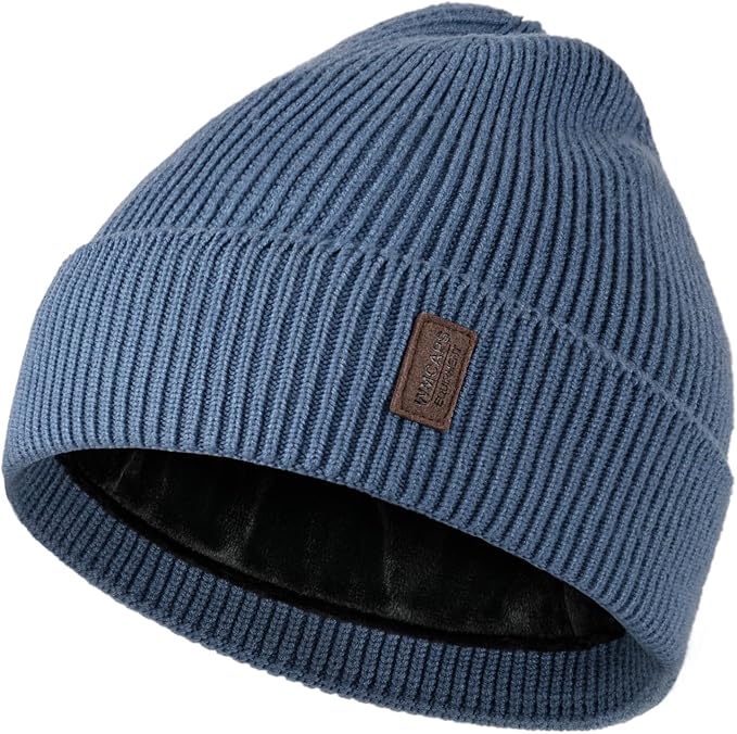 Wmcaps Winter Beanie for Men Women, Fleece Lined Beanie Soft Warm Knit Hat Ski Stocking Cuffed Cap
