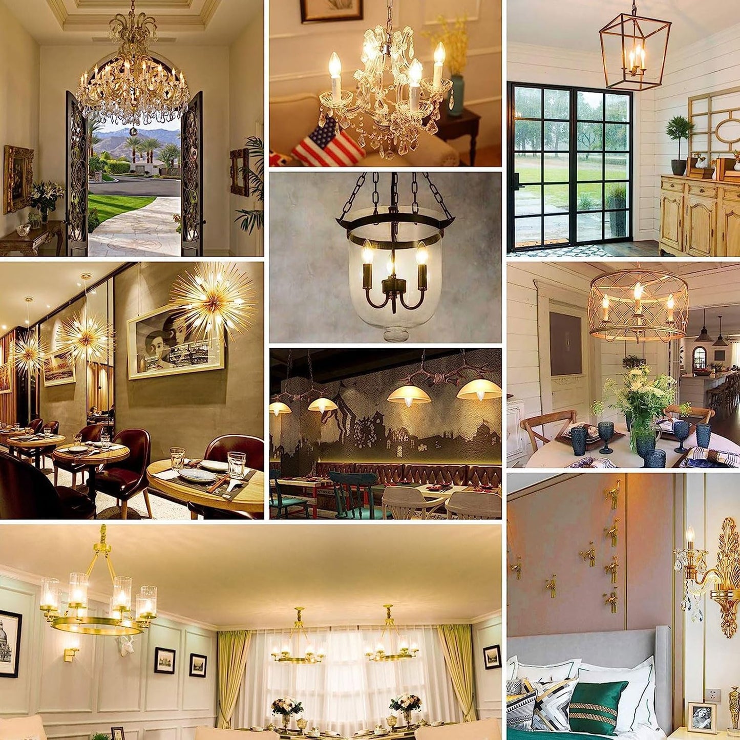 60W Incandescent Torpedo Tip Chandelier - 60W Equivalent Medium E26 Candelabra, TipIncandescent Clear Dimmable Light Bulbs and Medium E26 Base-ge Light Bulbs 60 watt(6PACK)