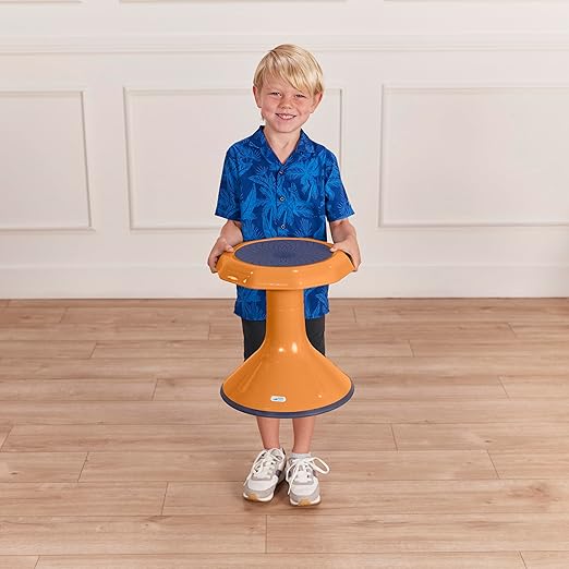ECR4Kids ACE Active Core Engagement Wobble Stool, 15-Inch Seat Height, Flexible Seating, Orange