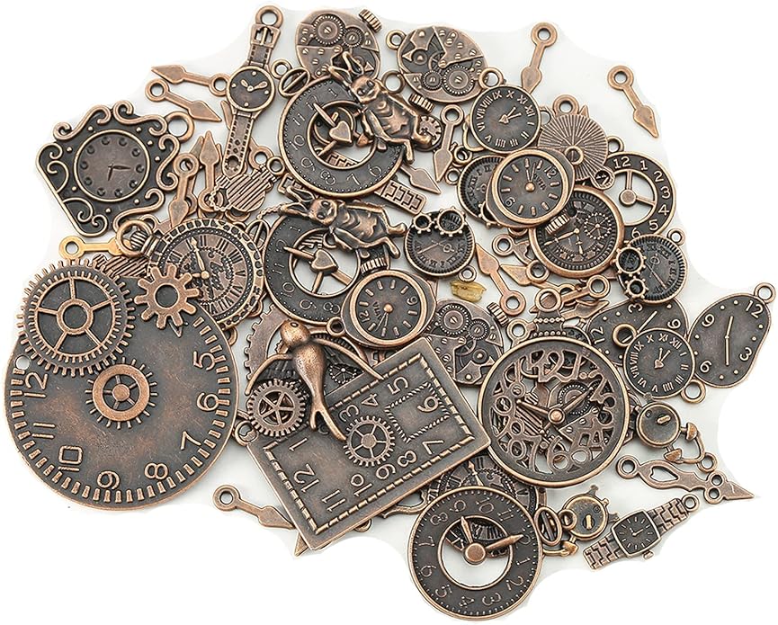 DAHI Steampunk Gears Metal Wristwatch Gear Charms Vintage Steampunk Gears Pendant Charms Gears Steampunk Pendant Metal for...