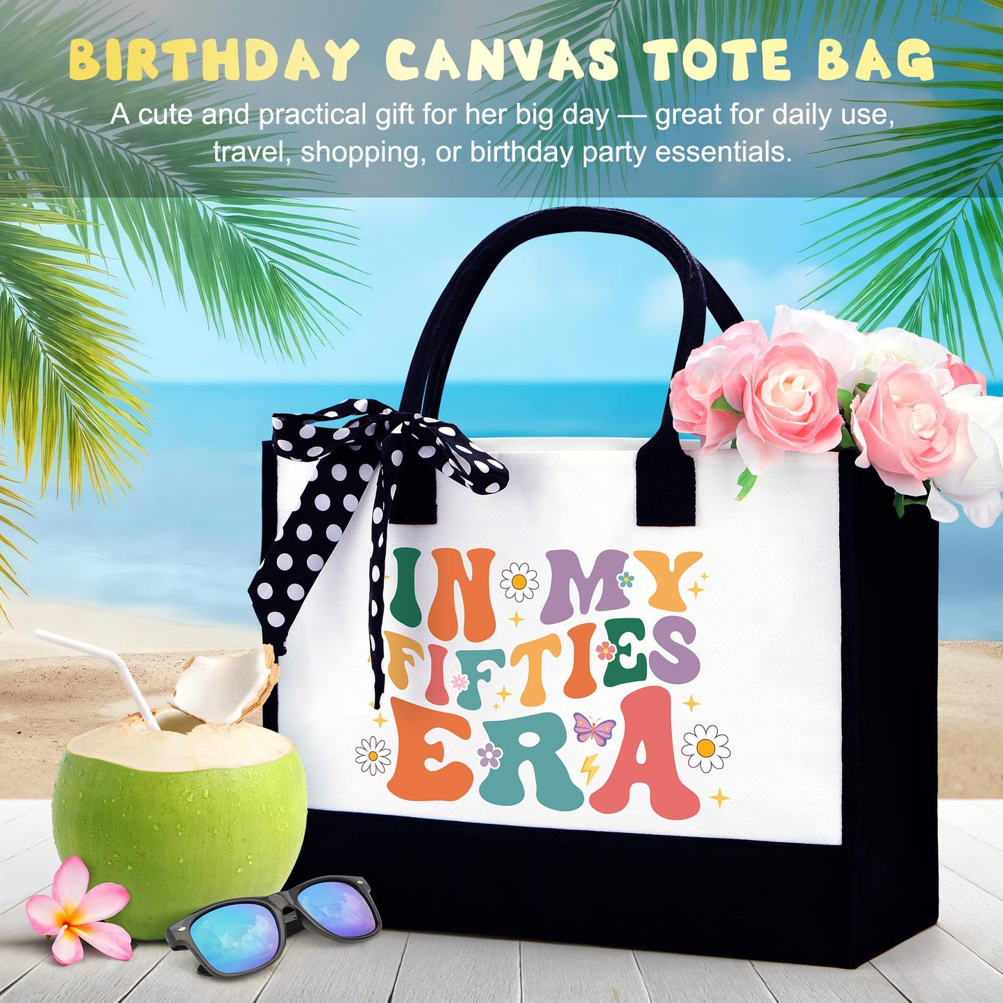 50th Birthday Gifts for Her 50 Year Old Gifts for Women 1975 Birthday Gift for Woman Turning 50 and Fabulous Gift for Woman Mom Daughter Happy 50th Bday Decorations Basket with Tumbler Tote Bag Socks