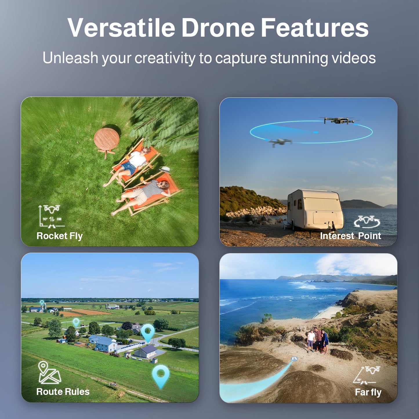 UranHub G30 Drones with 4K Camera for Adults with 2 Extra Batteries