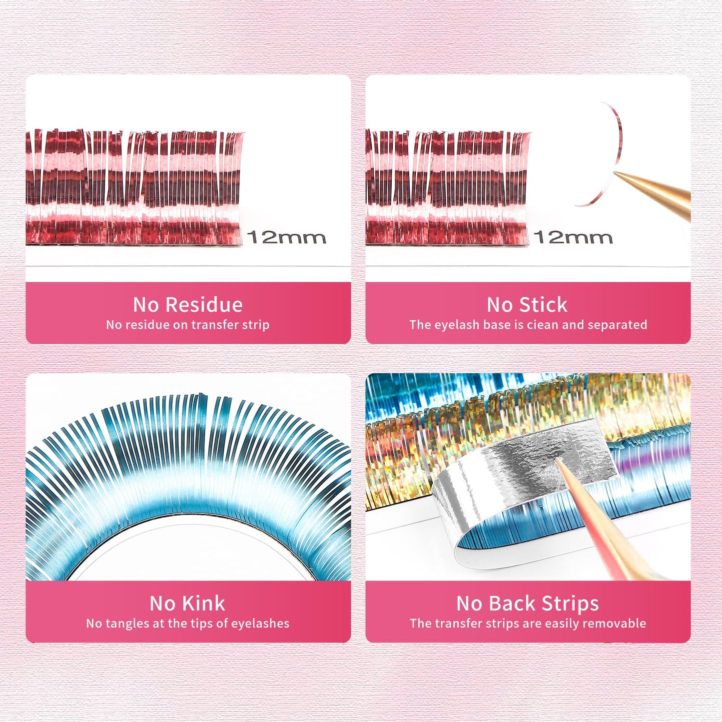 Glitter Spike Tinsel Eyelash Extensions 0.07 Colored Lashes Extension D Curl Lashes 12mm Lash Extensions Soft False Eyelashes Volume Lashes 12 Rows Professional Use(Glitter,0.07-D,12mm)