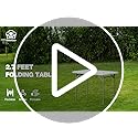 2.7ft Rectangular Folding Table for All-Occasion, Foldable Table with HDPE Tabletop and Steel Legs, Durable and Stable Sma...