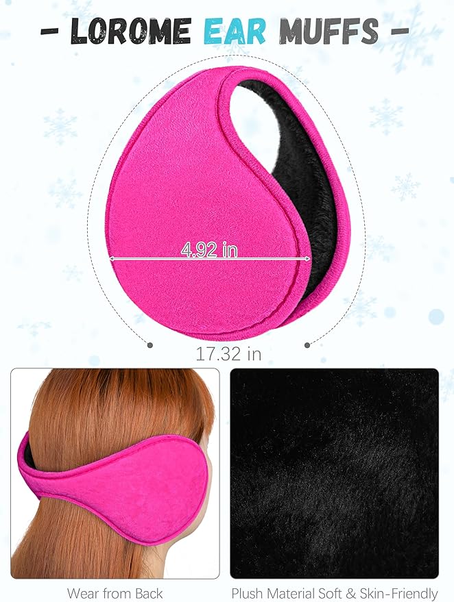 Winter Hat Scarf Gloves and Ear Warmer, Warm Knit Beanie Hat Touch Screen Gloves Set Winter Gifts Neck Scarves for Women