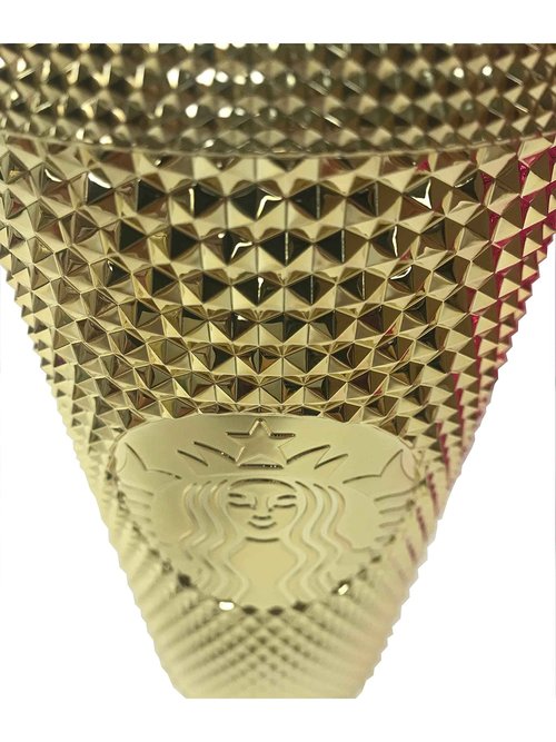 Starbucks Gold Studded Tumbler 2022 Fall Winter Holiday Bling (24 oz - Venti)