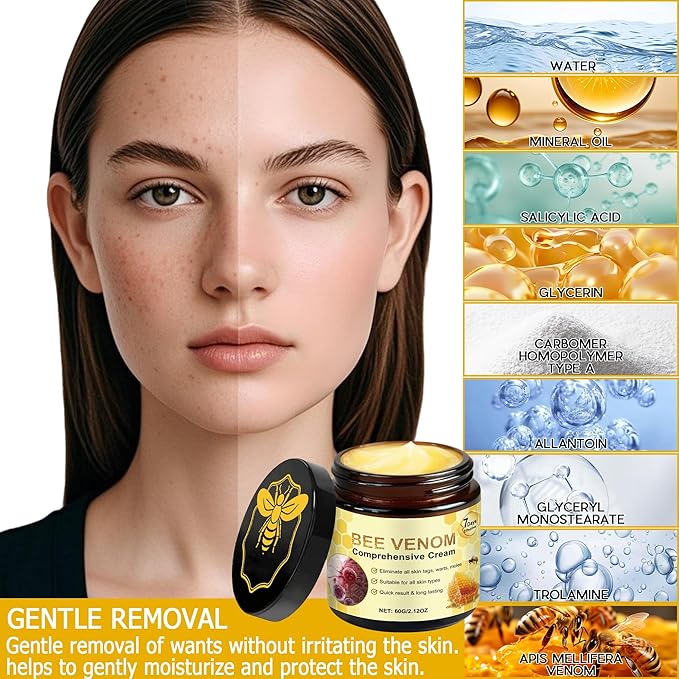 Bee Venom Comprehensive Cream, Bee Venom Skin Treatment Cream, All-in-One, Lifting & Firming, Anti-Aging Moisturizing, Effectively reduces all types of skin blemishes (2pcs)