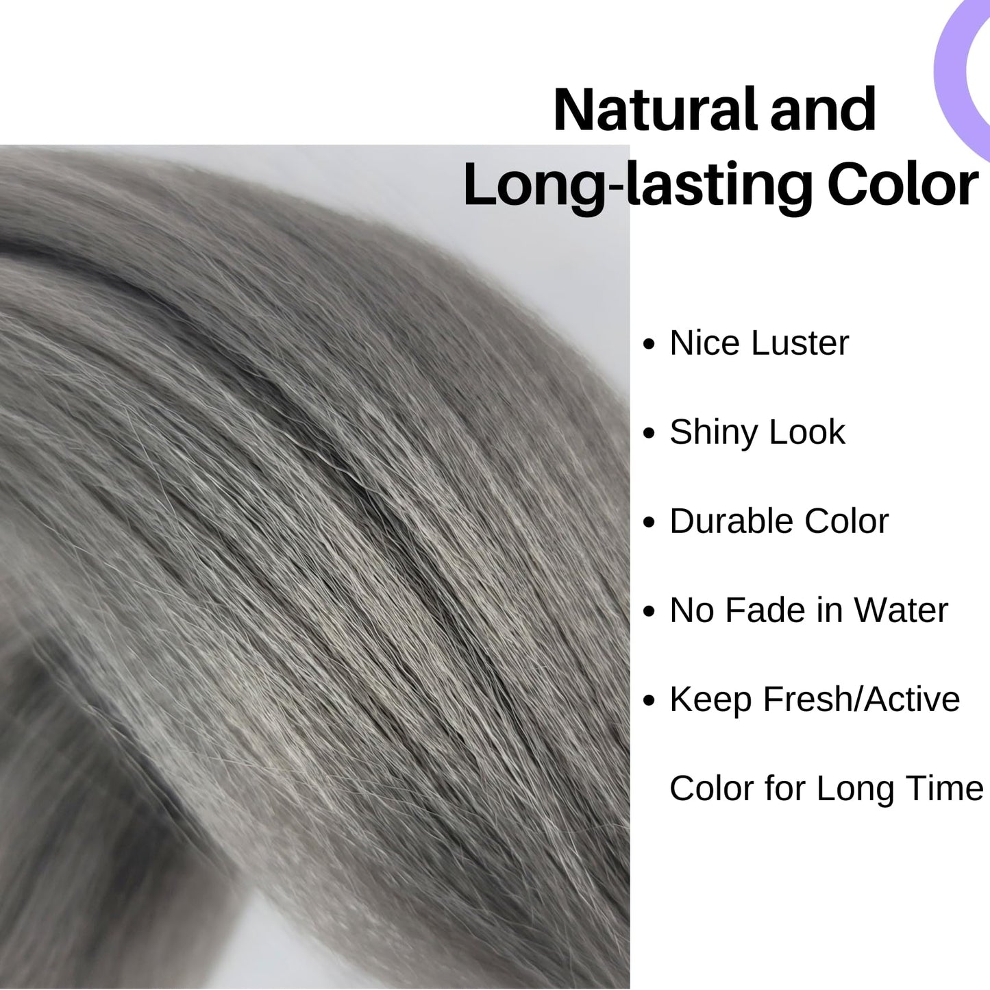 Grey Braiding Hair Pre Stretched Knotless Braiding Hair 26Inch Synthetic Box Braids Hair for Braiding