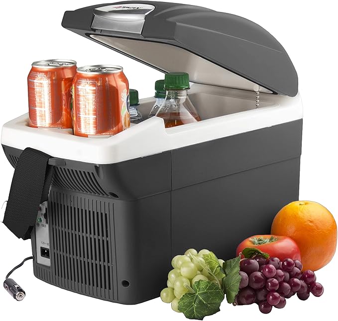 Wagan EL6206 12V 6 Quart Personal Thermoelectric, 6 Liter Capacity, Portable Electric Cooler Warmer with 12/24V DC, Small ...