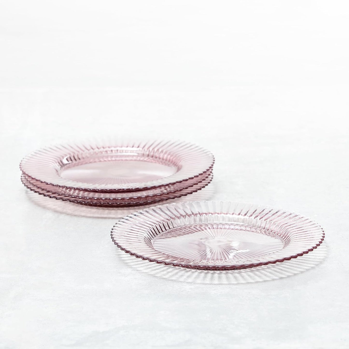 Fortessa Archie Glass Dinner Plate, 10.6 Inch, Pink