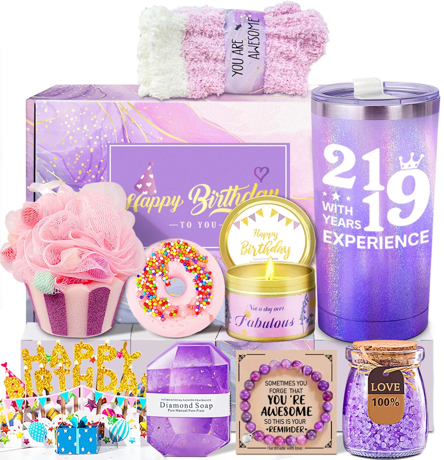 40th Birthday Gifts For Women, Best Gifts for 40 Year Old Women, Happy 40th Birthday Basket Gifts Box for Her Mom Aunt Wife Best Friends Female Daughter Sister Girlfriend Coworker Bestie Teacher