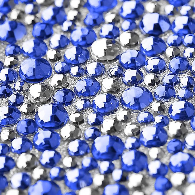 Self Adhesive Face Gems and Pearls for Makeup, Festival Jewels, Hair Gems, Rhinestone Stickers for Face, Eye, Makeup, Nail, Body, Crafts 3/4/5/6 mm 975Pcs (16.gem_darkblue)