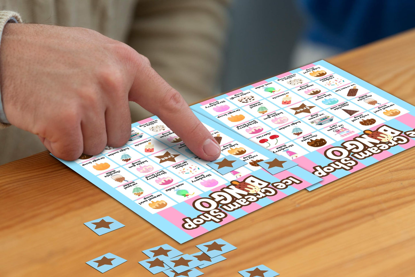 Disfuco Summer Party Games - Ice Cream Bingo Cards for Adults, Baby Shower Games, 24 Players