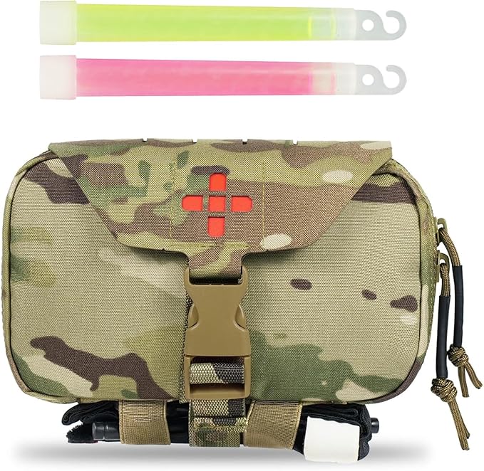 Lonloke Ifak Pouch-Rapid Deployment Tactical MOLLE Trauma Kit Pouches, Quick Release Tear-Off Medical First Aid Kit Organi...
