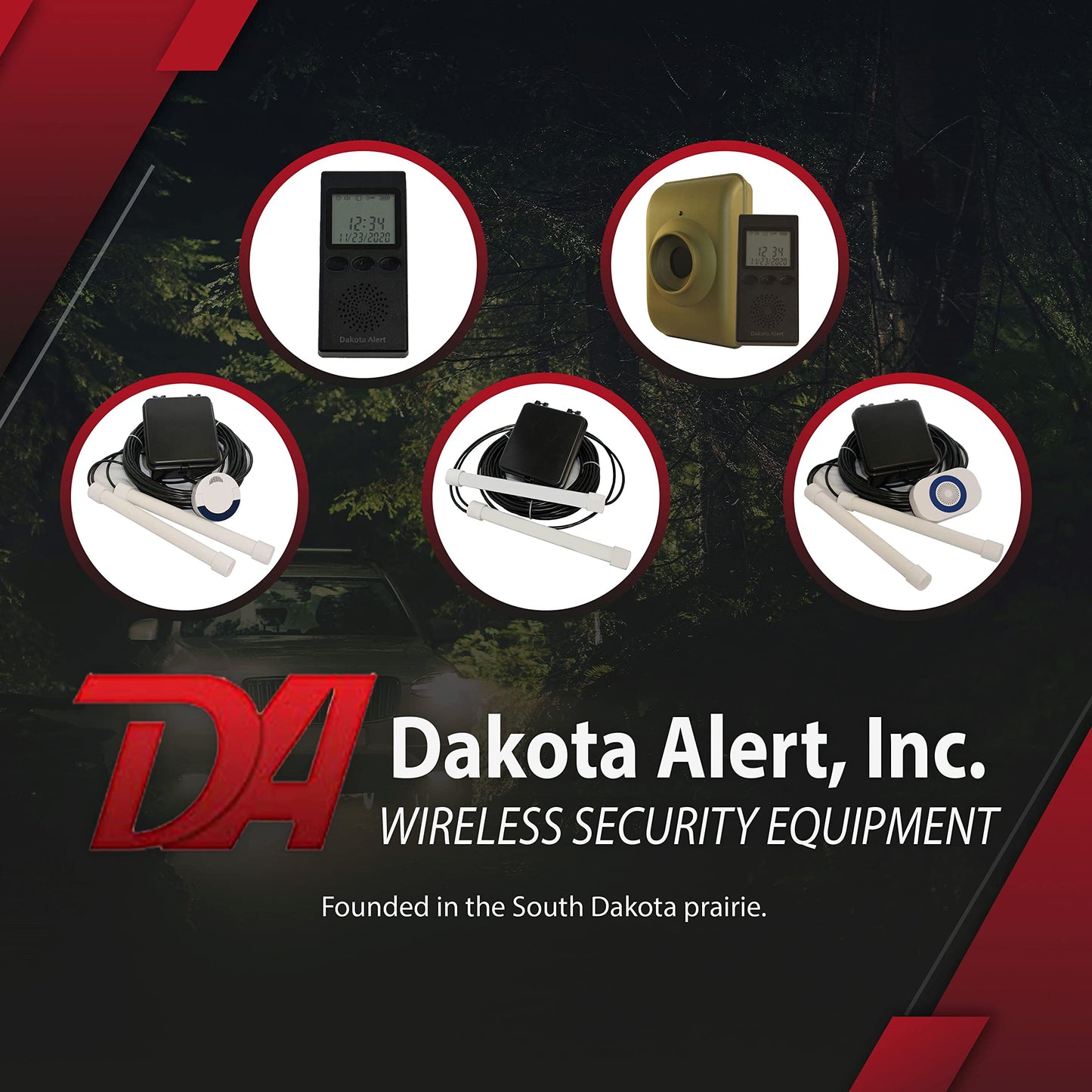 Dakota Alert Driveway Alarm System -DAPT-4000 Outdoor Directional Vehicle Sensor & Detector, Driveway Alarms Wireless Outside Weatherproof, 1 Mile Long Range Outdoors Drive Thru Sensors for Home