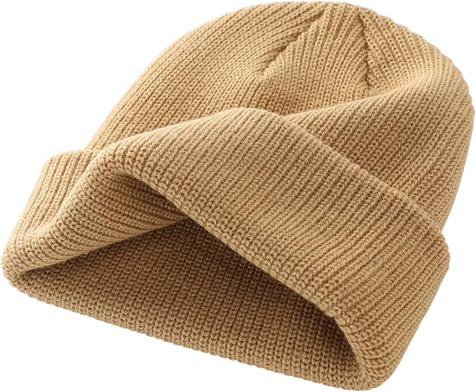 Connectyle Classic Double Layer Knit Beanie Hat Warm Thick Acrylic Winter Hats Daily Cuffed Beanies Watch Hat for Men Women
