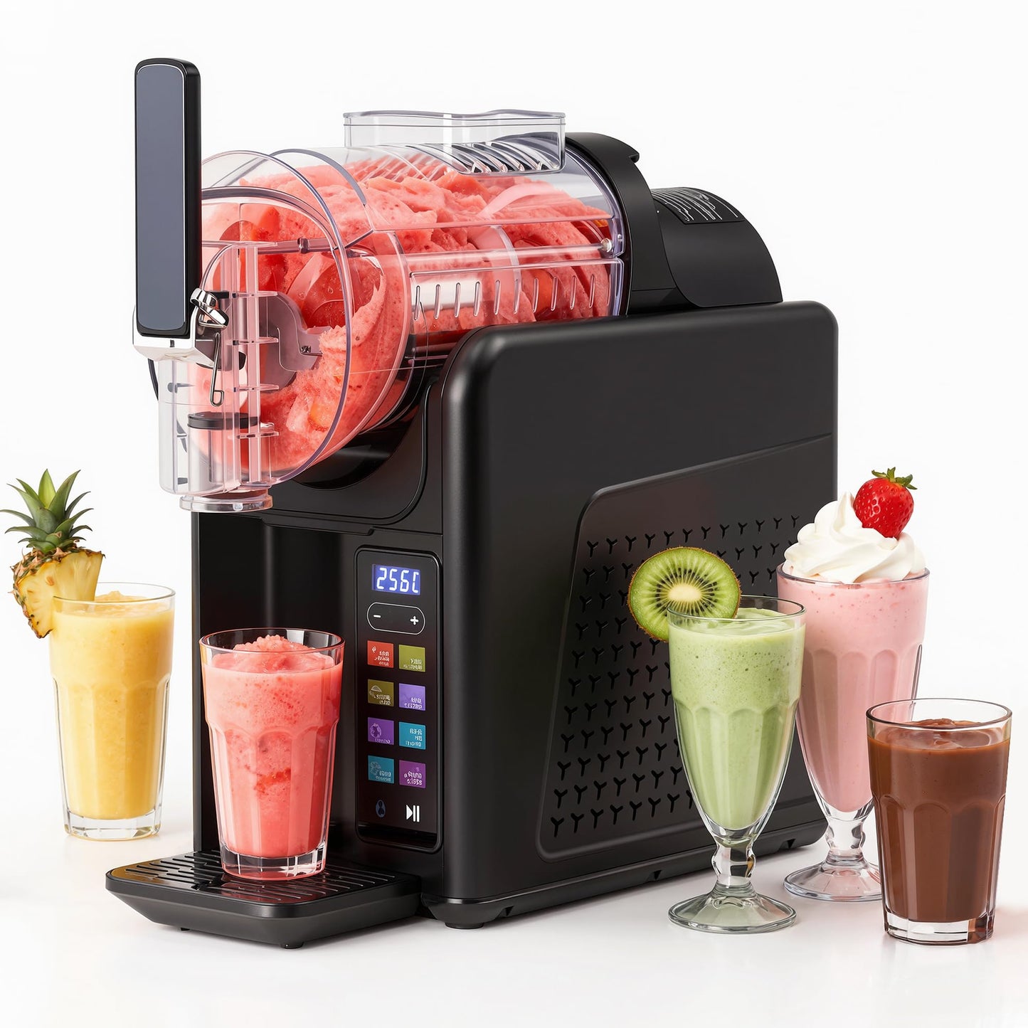 Slushie Machine for Home, Margarita Machine & ICEE Machine, No Ice Needed Frozen Drink Maker with 6 Presets, Self-Cleaning Slushy Machine for Home for Margaritas, Smoothies & Cocktails