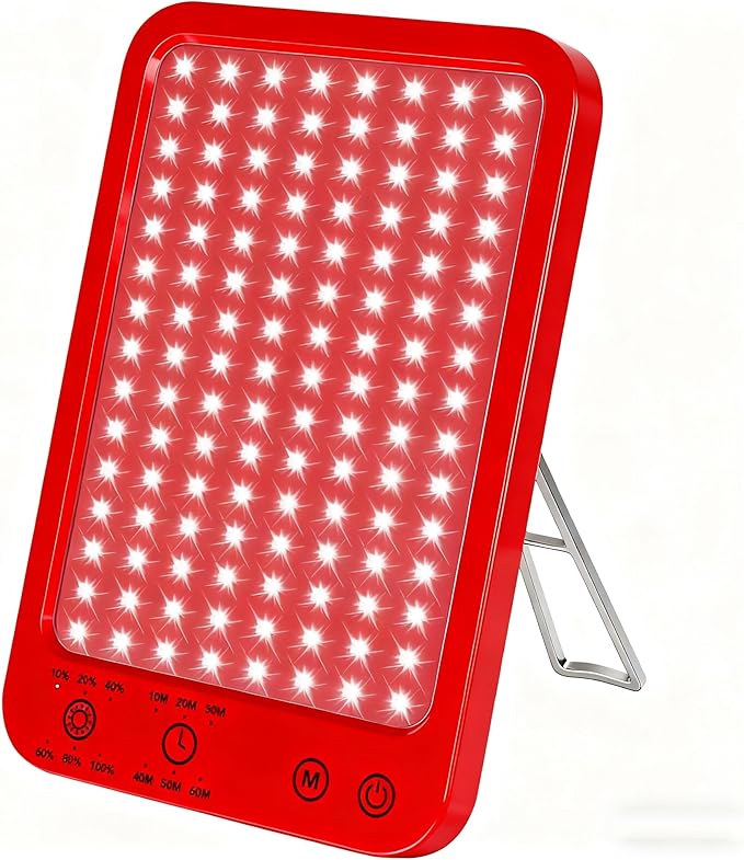 Red Light Therapy for Face, Portable Infrared Red Light Panel with 660nm Red Light and 850nm Near Infrared 3 Modes, 6 Adjustable Brightness and Timer, Home and Travel Beauty Wellness (red)