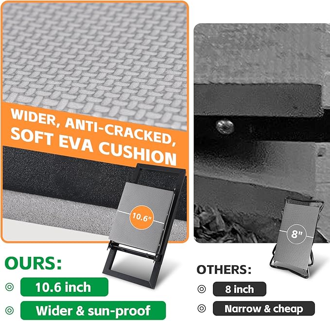 ETICSIPA Garden Kneeler and Seat Heavy Duty 500lbs, Anti-Tip Gardening Stools with 10.5” Widen Kneeling Pad for Seniors Gardeners, 2 in 1 Garden Bench for Kneeling and Sitting