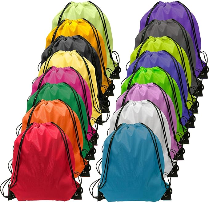 GoodtoU Drawstring Backpack Bulk 48 Pcs 16 Colors Drawstring Backpack Bulk Cinch String Backpacks