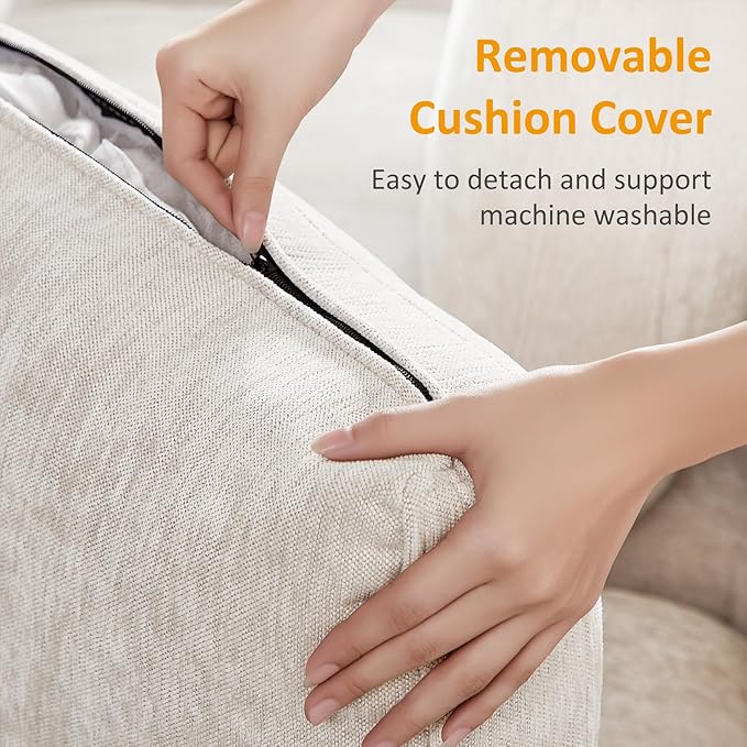 VANOMi Modular Sectional Sofa, Convertible Sofa Couch Modular Sofa with Ottoman, Sectional Sofas for Living Room Small Apartments